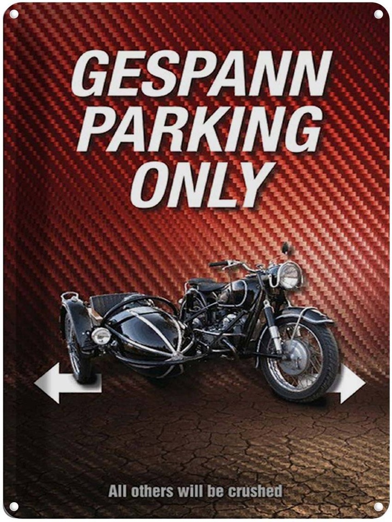 Blechschild 40x30 cm gespann parking only all others
