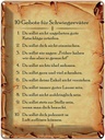 Blechschild 40x30 cm 10 Gebote für Schwiegerväter Spruch Zitat