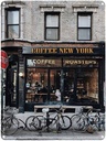 Blechschild 40x30 cm Coffee new York Kaffee