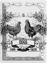 Blechschild 40x30 cm EGGS farm fresh est. 1886