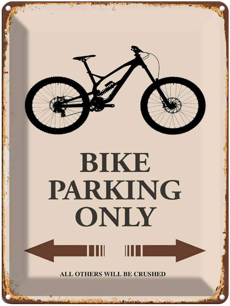 [LA-1791747] Blechschild 40x30 cm Bike parking only