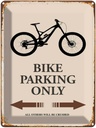 Blechschild 40x30 cm Bike parking only