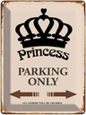 Blechschild 40x30 cm Princess parking only Korona