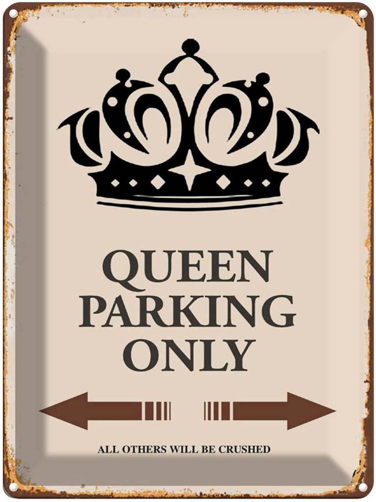 [LA-1791753] Blechschild 40x30 cm Queen parking only Korona