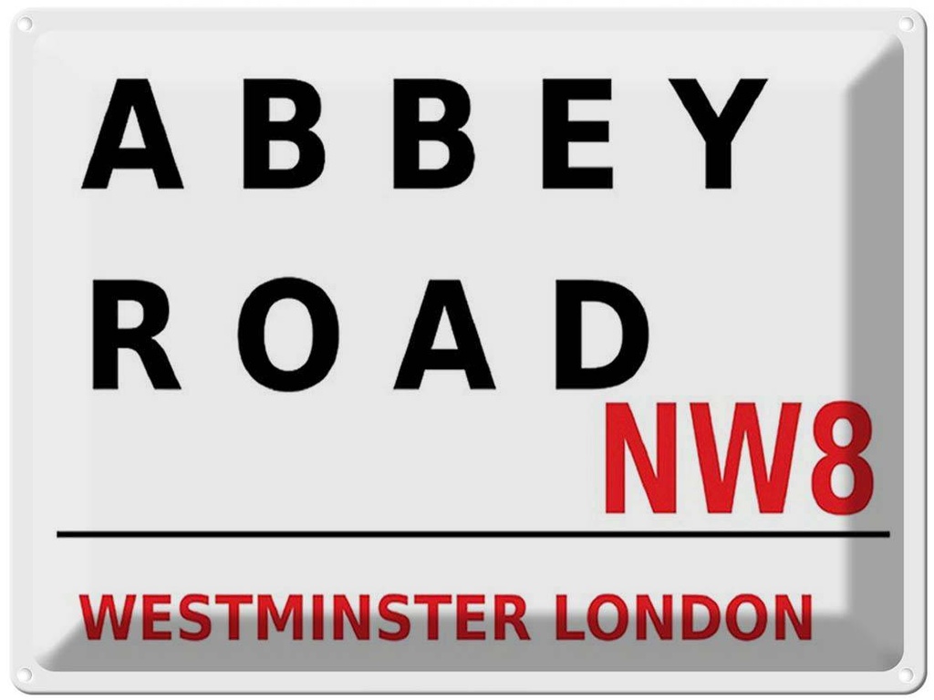 [LA-1791759] Blechschild 30x40 cm london Street Abbey Road NW8