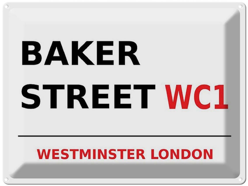 [LA-1791761] Blechschild 30x40 cm London Street Baker street WC1