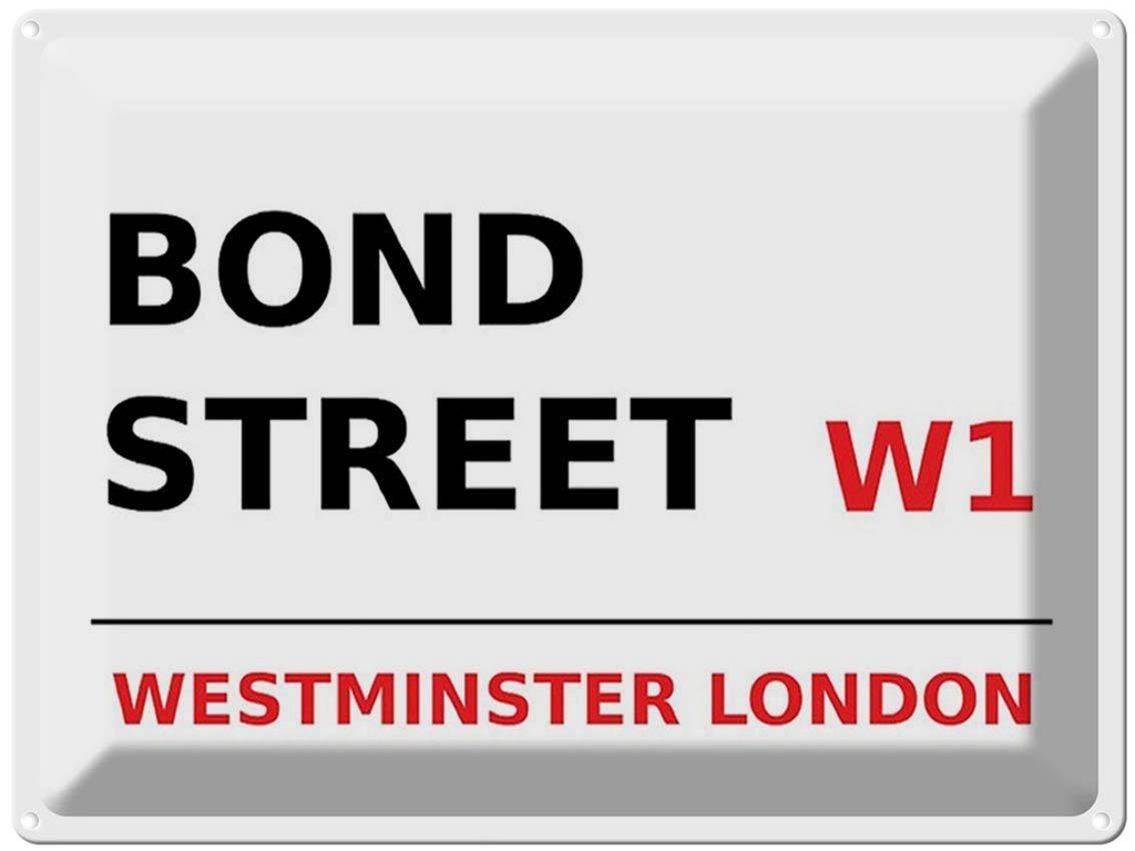 [LA-1791767] Blechschild 30x40 cm London Bond Street W1