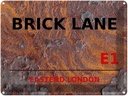 Blechschild 30x40 cm London Street Brick Lane E1