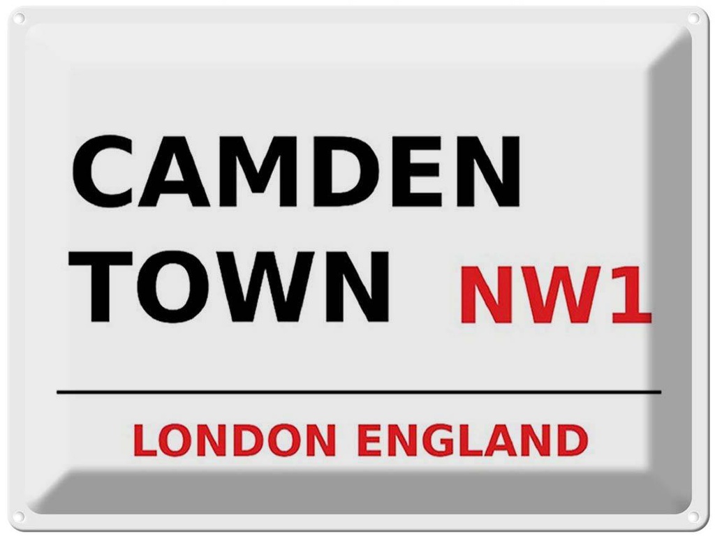 [LA-1791773] Blechschild 30x40 cm London England Camden Town NW1