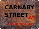 Blechschild 30x40 cm London Westminster Carnaby Street W1