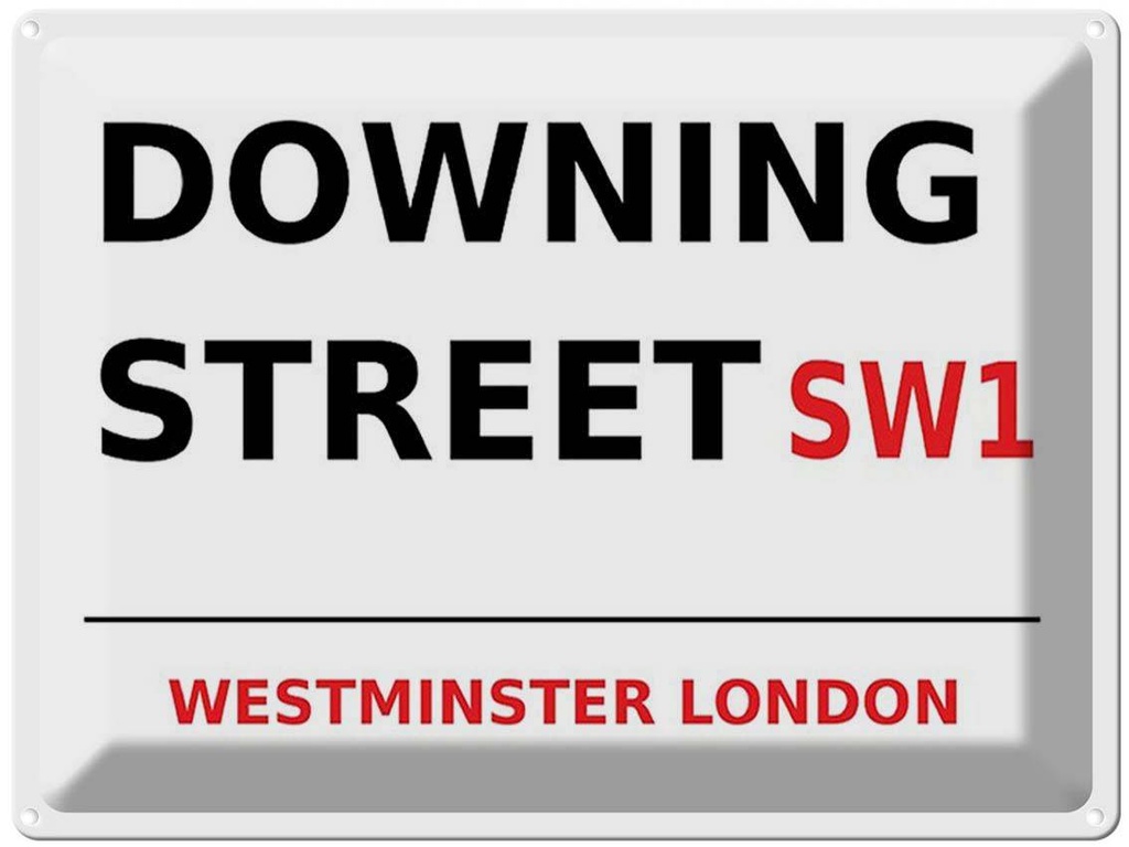 [LA-1791783] Blechschild 30x40 cm London Westminster downing Street SW1
