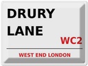Blechschild 30x40 cm London west end Drury Lane WC2