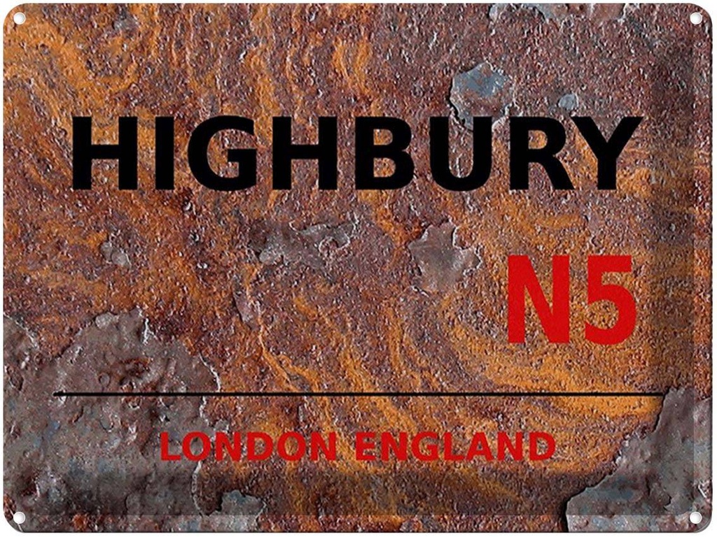 [LA-1791788] Blechschild 30x40 cm London England Highbury N5