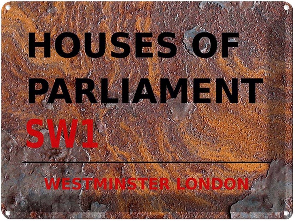 Blechschild 30x40 cm London Houses of Parliament SW1