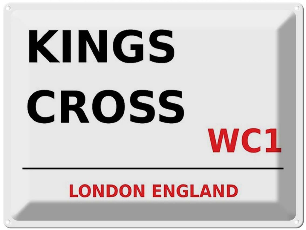 [LA-1791797] Blechschild 30x40 cm London England Kings Cross WC1