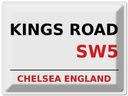 Blechschild 30x40 cm London England Chelsea Kings Road SW5