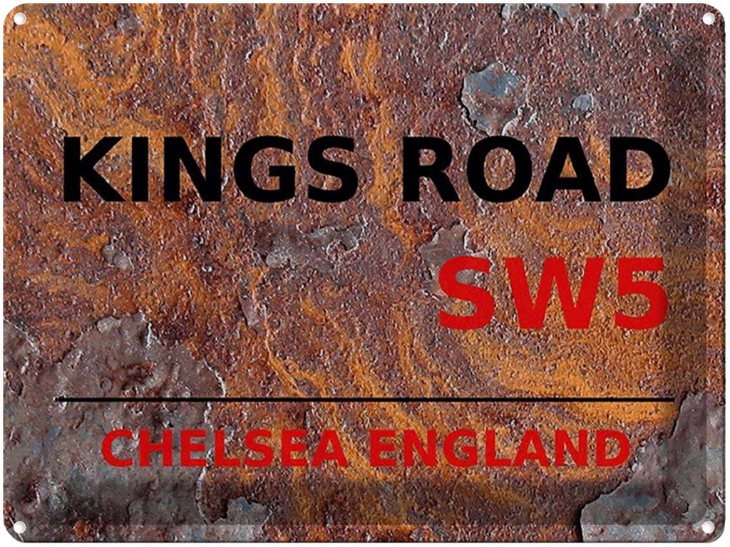 [LA-1791800] Blechschild 30x40 cm London England Chelsea Kings Road SW5