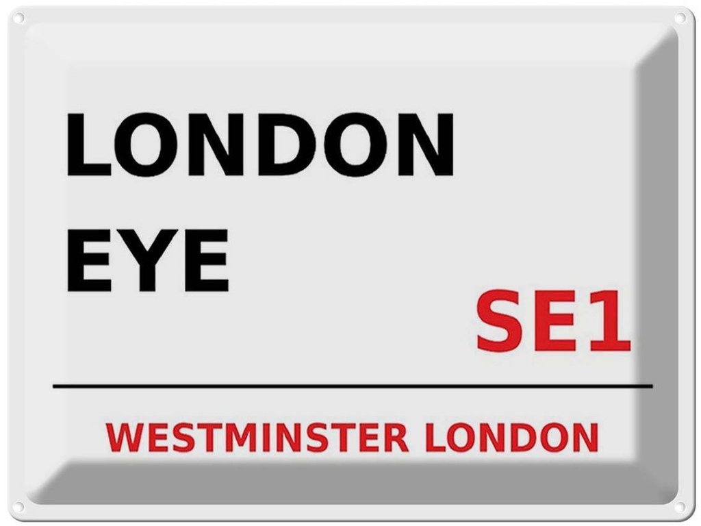 [LA-1791807] Blechschild 30x40 cm London Westminster London Eye SE1
