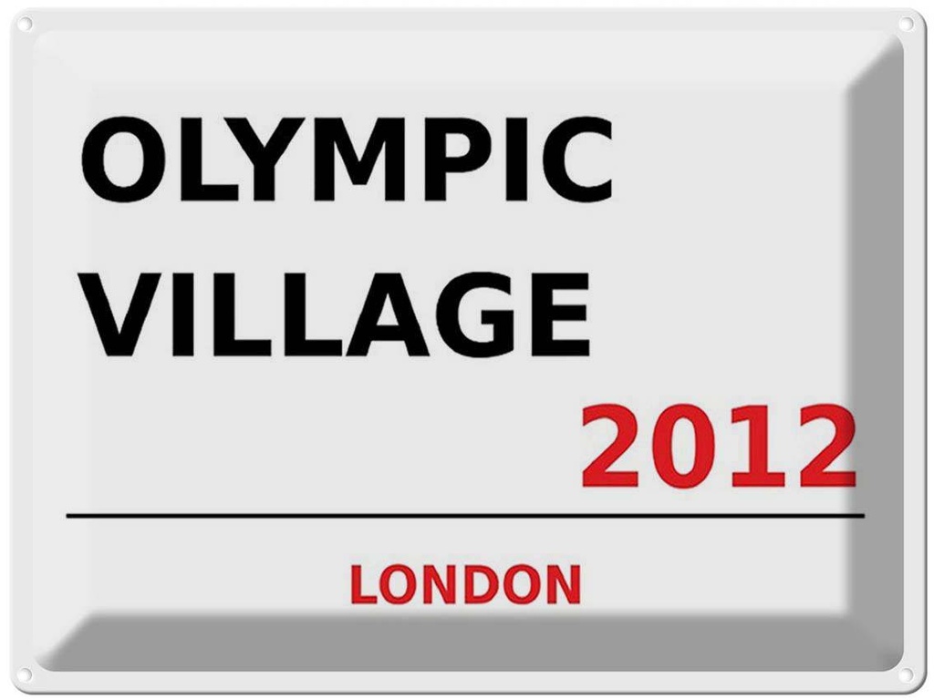 [LA-1791814] Blechschild 30x40 cm London Olympic Village 2012