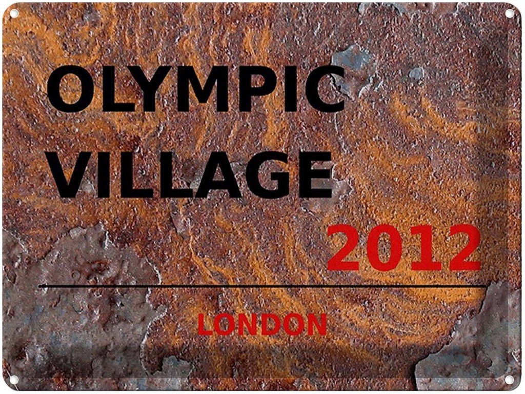 [LA-1791815] Blechschild 30x40 cm London Olympic Village 2012