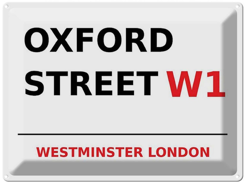 [LA-1791816] Blechschild 30x40 cm London Westminster Oxford Street W1