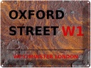Blechschild 30x40 cm London Westminster Oxford Street W1
