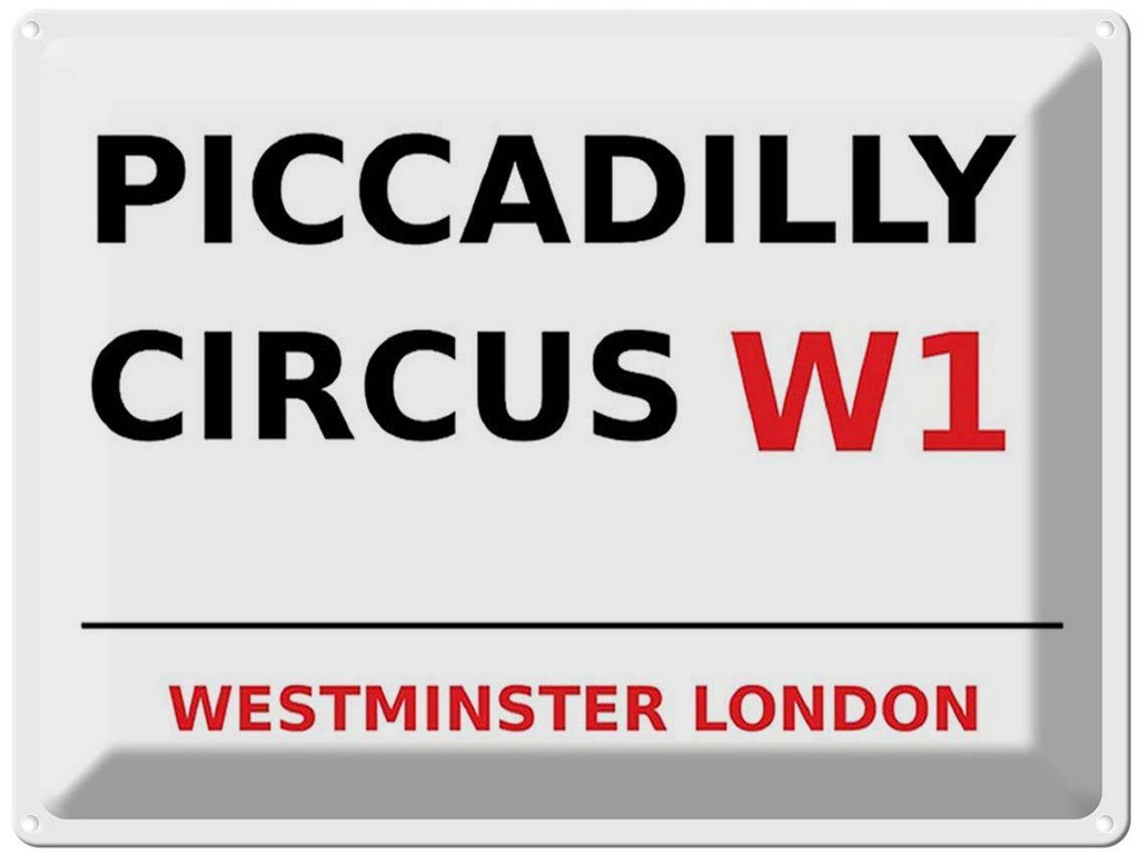 [LA-1791820] Blechschild 30x40 cm London Westminster Piccadilly Circus W1