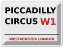 Blechschild 30x40 cm London Westminster Piccadilly Circus W1