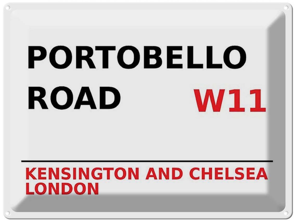 [LA-1791822] Blechschild 30x40 cm London Portobello Road W11 Kensington