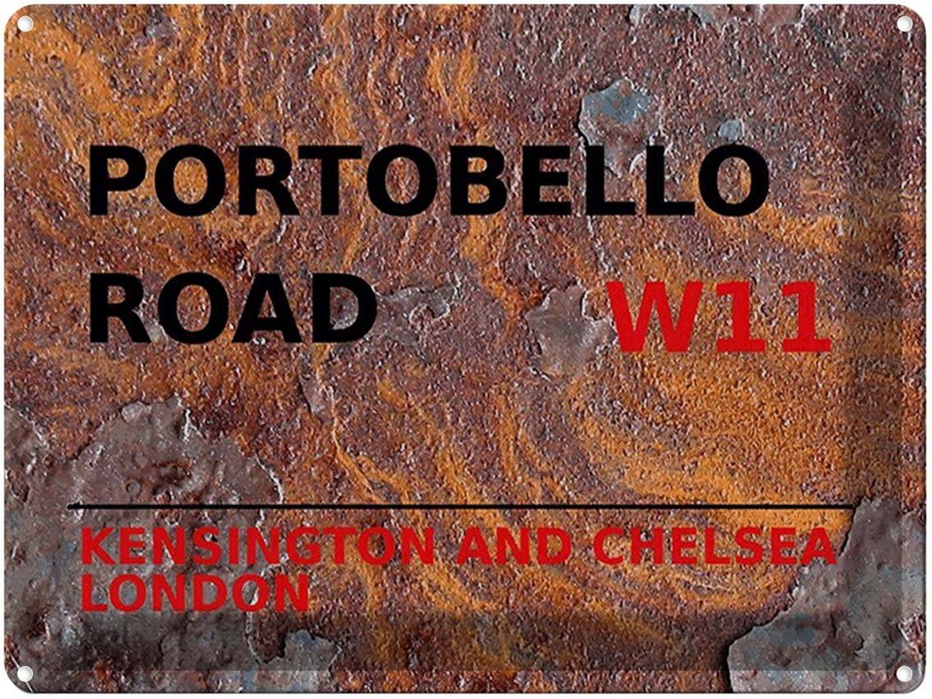 [LA-1791823] Blechschild 30x40 cm London Portobello Road W11 Kensington