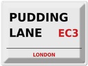 Blechschild 30x40 cm London Pudding Lane EC3
