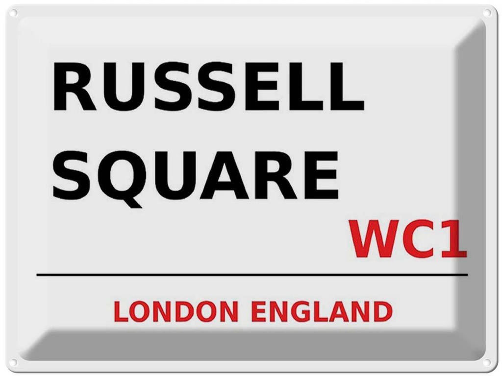 [LA-1791828] Blechschild 30x40 cm London England Russell Square WC1