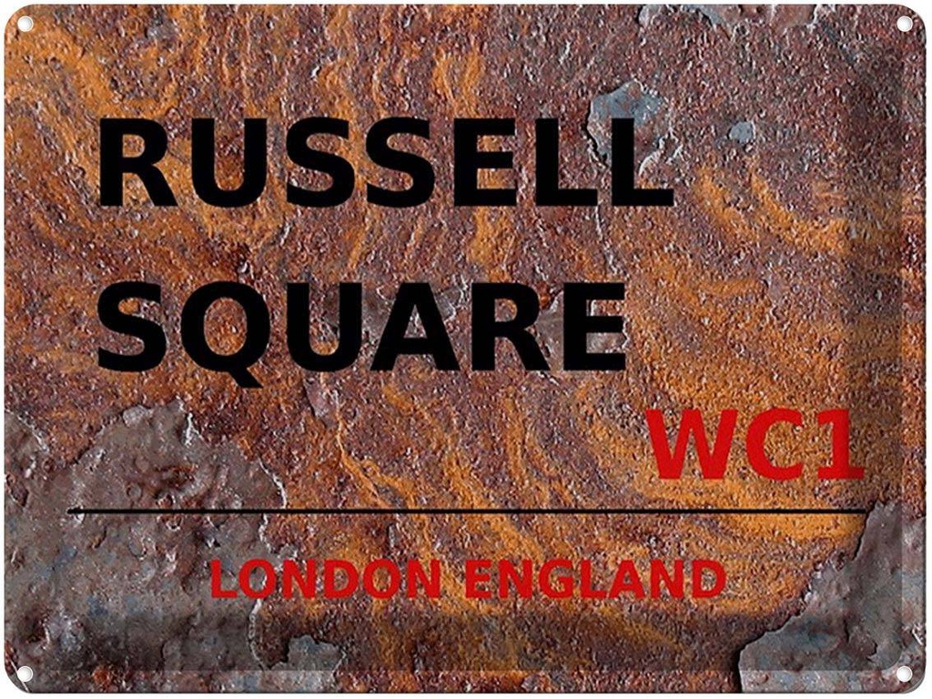 [LA-1791829] Blechschild 30x40 cm London England Russell Square WC1