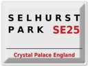 Blechschild 30x40 cm London England Selhurst Park SE25