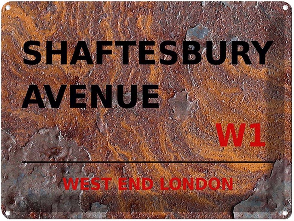 [LA-1791835] Blechschild 30x40 cm London West End Shaftesbury Avenue W1