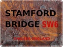 Blechschild 30x40 cm London England Stamford Bridge SW6