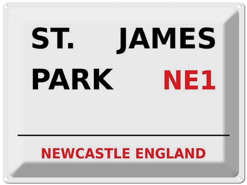 [LA-1791840] Blechschild 30x40 cm England Newcastle St. James Park NE1