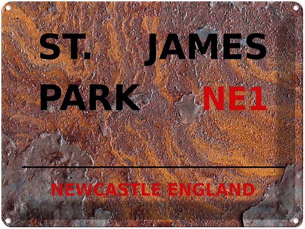 [LA-1791841] Blechschild 30x40 cm England Newcastle St. James Park NE1