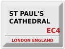 Blechschild 30x40 cm London England St Paul´s Cathedral EC4