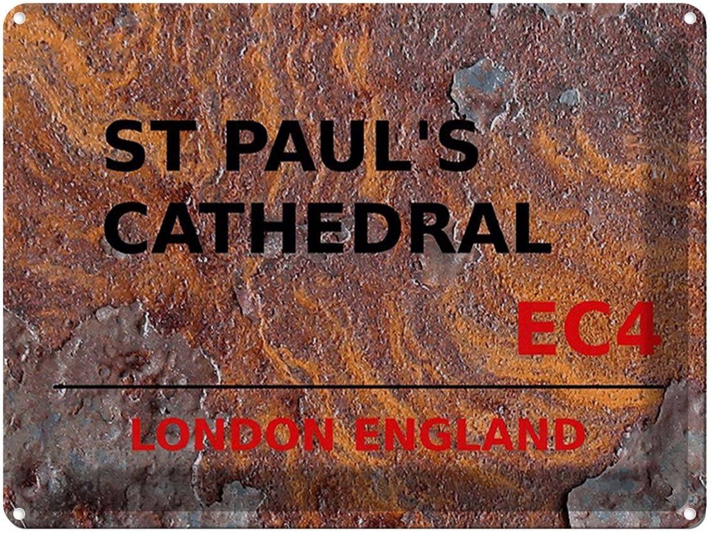 [LA-1791843] Blechschild 30x40 cm London England St Paul´s Cathedral EC4