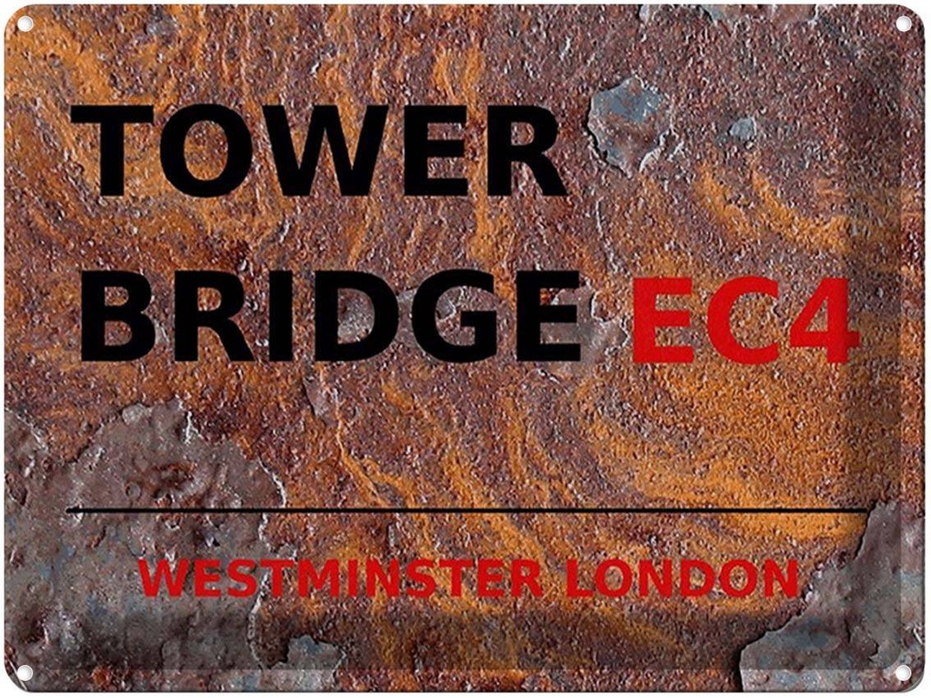 [LA-1791849] Blechschild 30x40 cm London Westminster Tower Bridge EC4