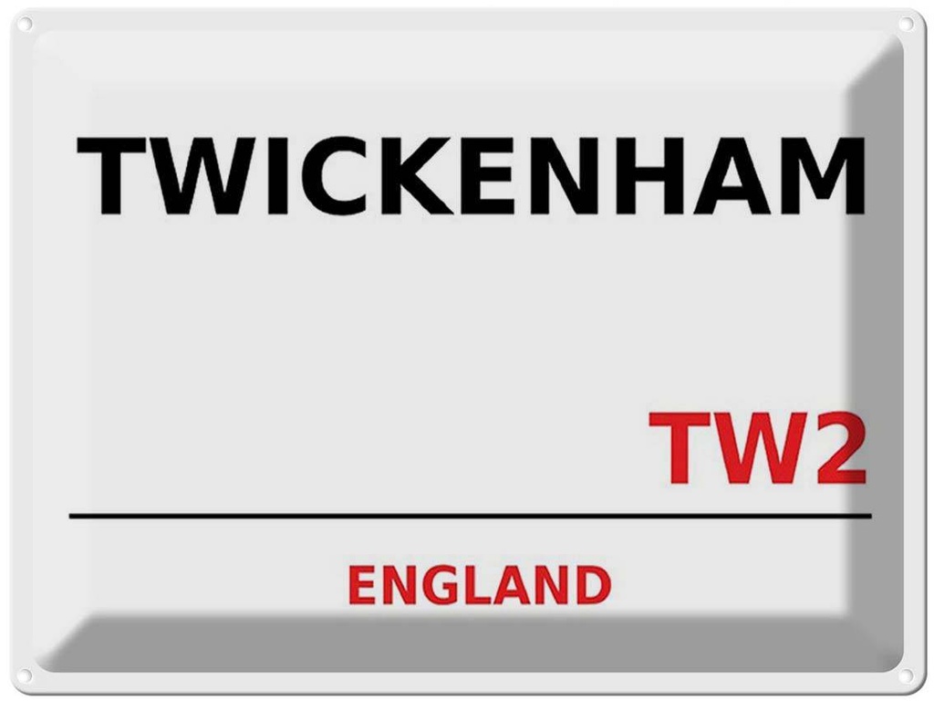 [LA-1791853] Blechschild 30x40 cm England Twickenham TW2