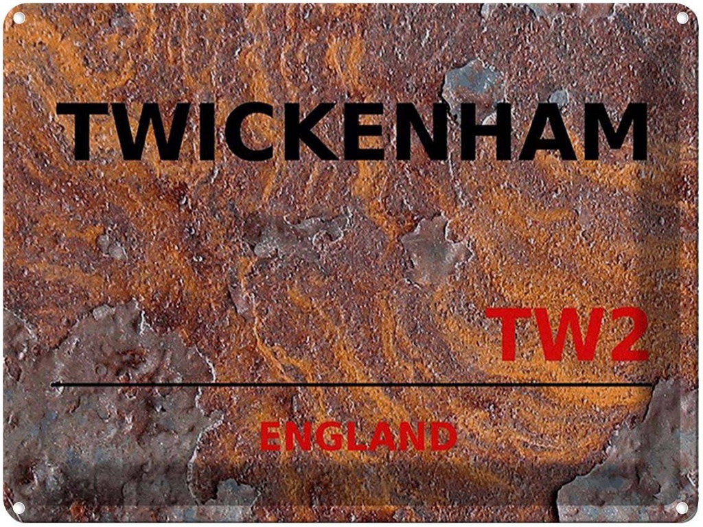 [LA-1791854] Blechschild 30x40 cm England Twickenham TW2