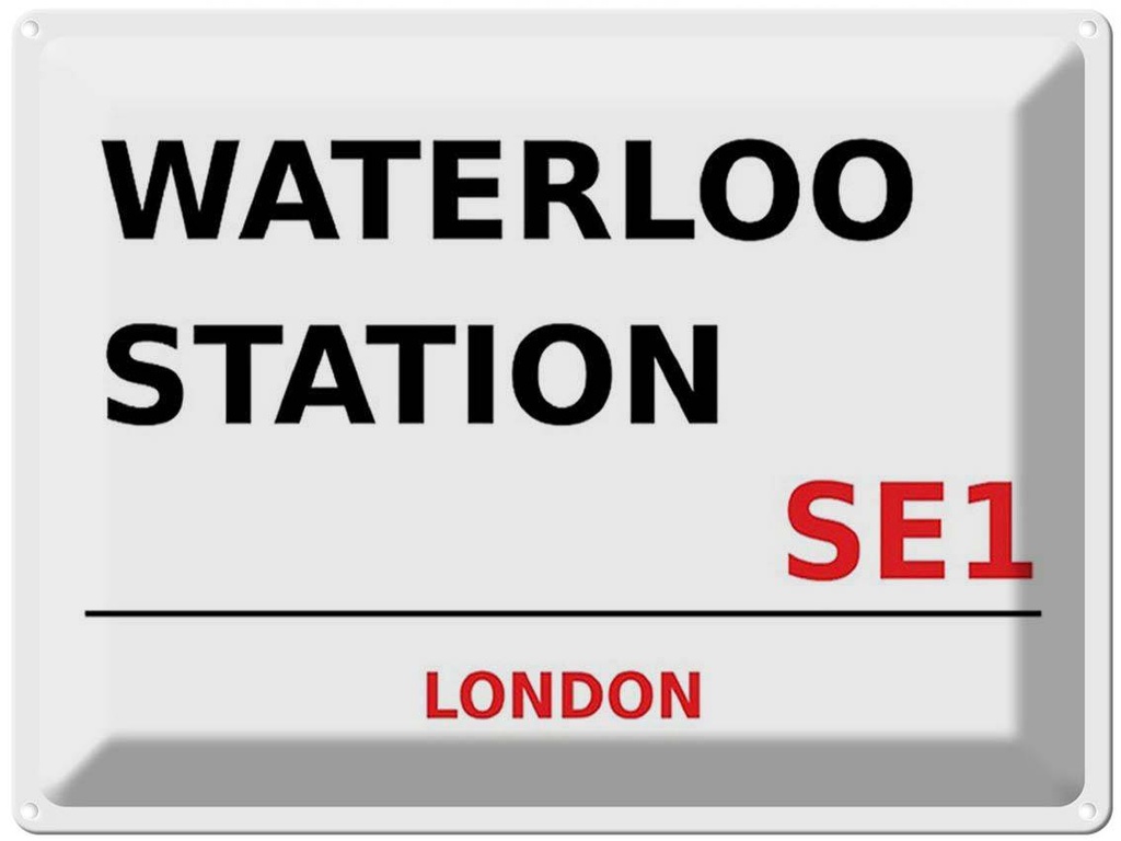 [LA-1791857] Blechschild 30x40 cm London Waterloo Station SE1
