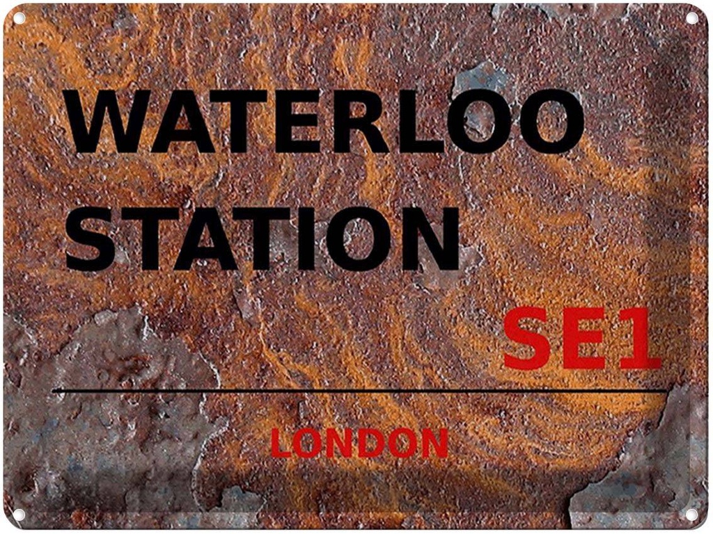 [LA-1791858] Blechschild 30x40 cm London Waterloo Station SE1
