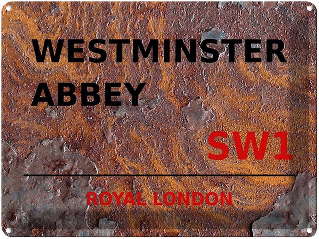 [LA-1791861] Blechschild 30x40 cm London Royal Westminster Abbey SW1