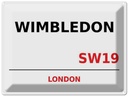 Blechschild 30x40 cm London Wimbledon SW19
