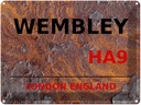 Blechschild 30x40 cm London England Wembley HA9 rust