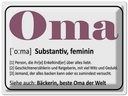 Blechschild 30x40 cm Oma Bäckerin beste Welt Spruch Zitat