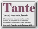 Blechschild 30x40 cm Tante Freundin beste Welt Spruch Zitat